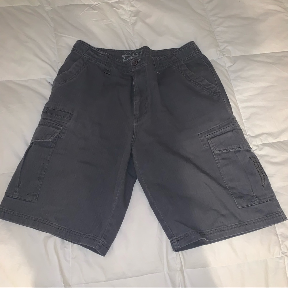 Gray denim short